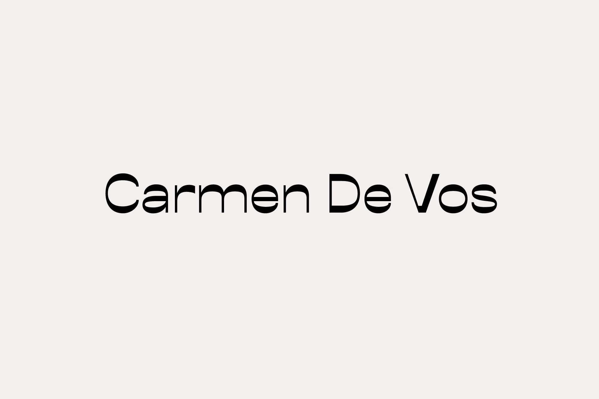 Ontwerp logo fotografe Carmen De Vos